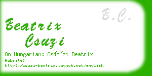 beatrix csuzi business card